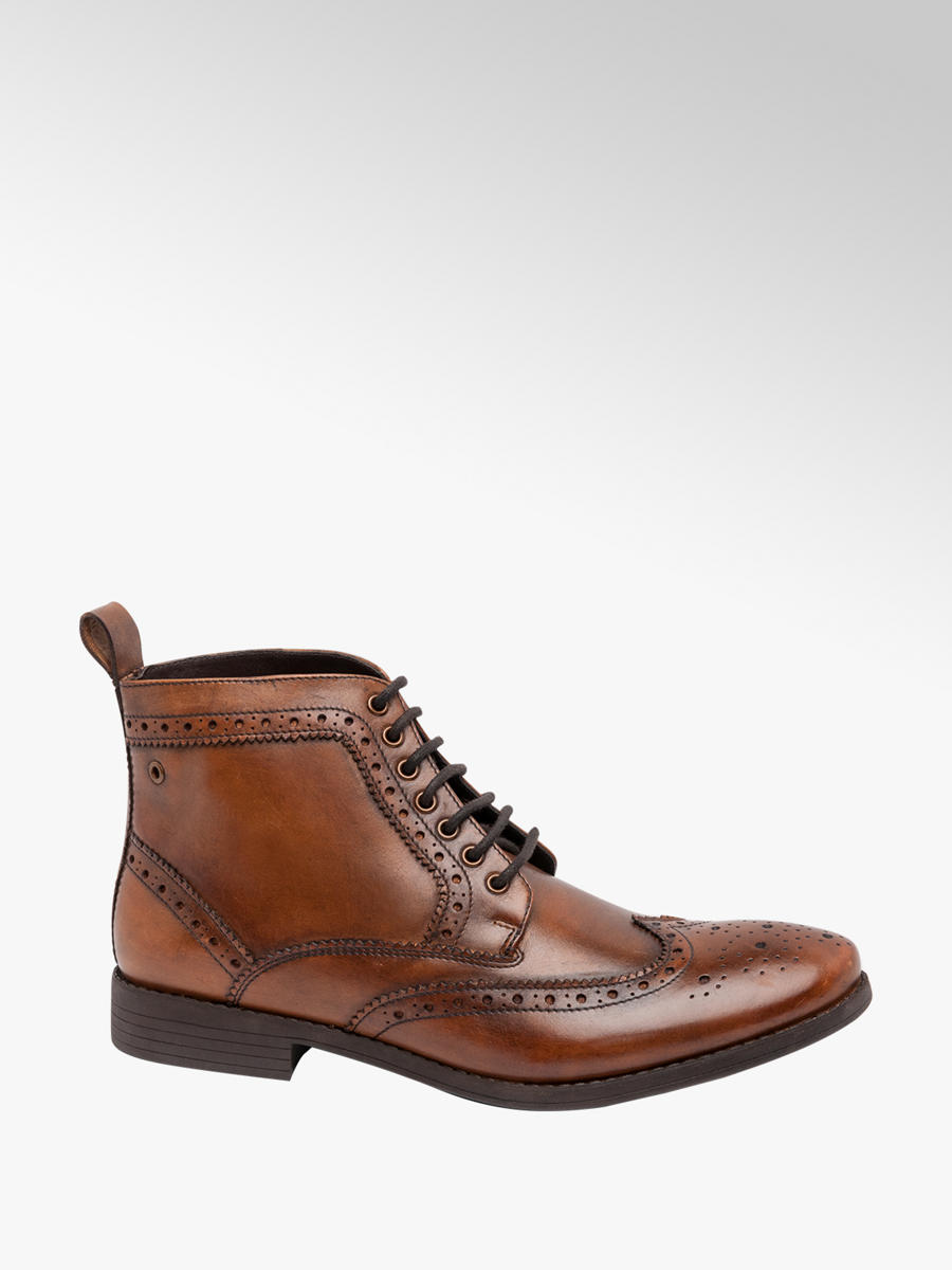 mens leather lace up boots