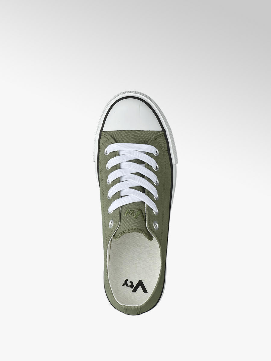 VTY Ladies' Lace-up Canvas in Khaki 