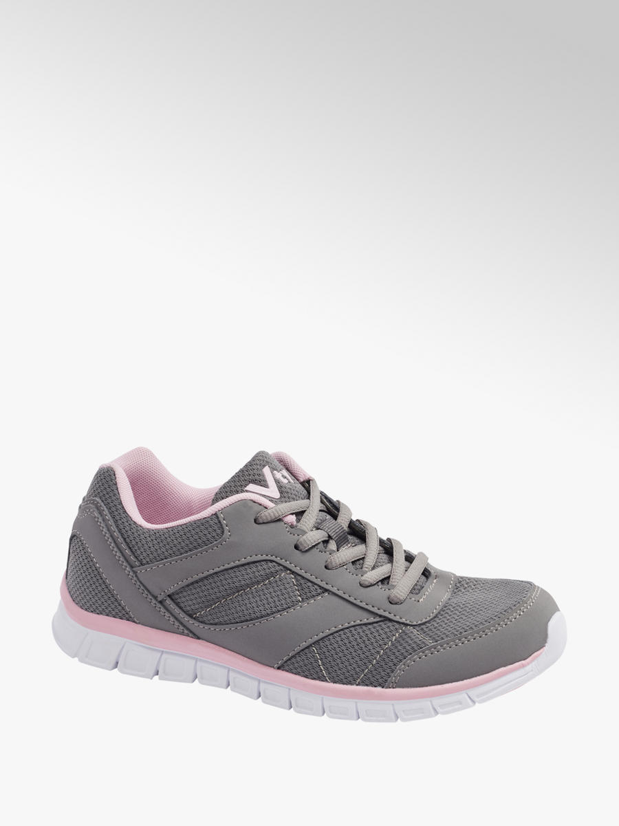 VTY Ladies' Lace-up Trainers Grey 