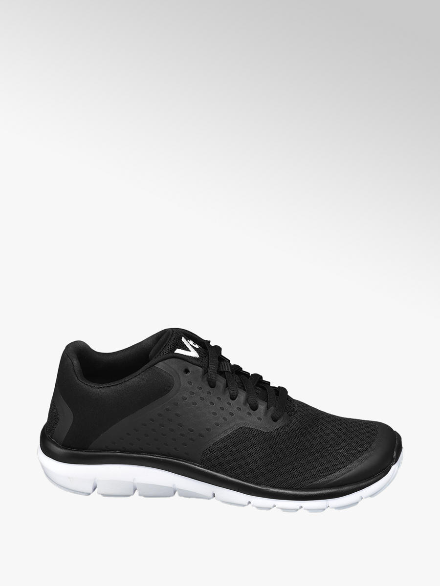 ladies black memory foam trainers