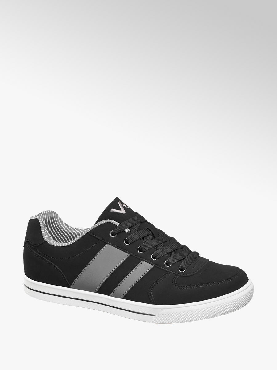 VTY Men's Black Lace-up Trainers 