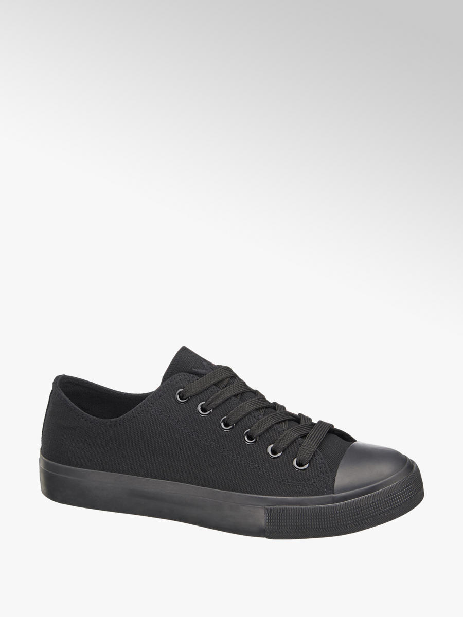 VTY Mens Lace-up Canvas Trainers in 