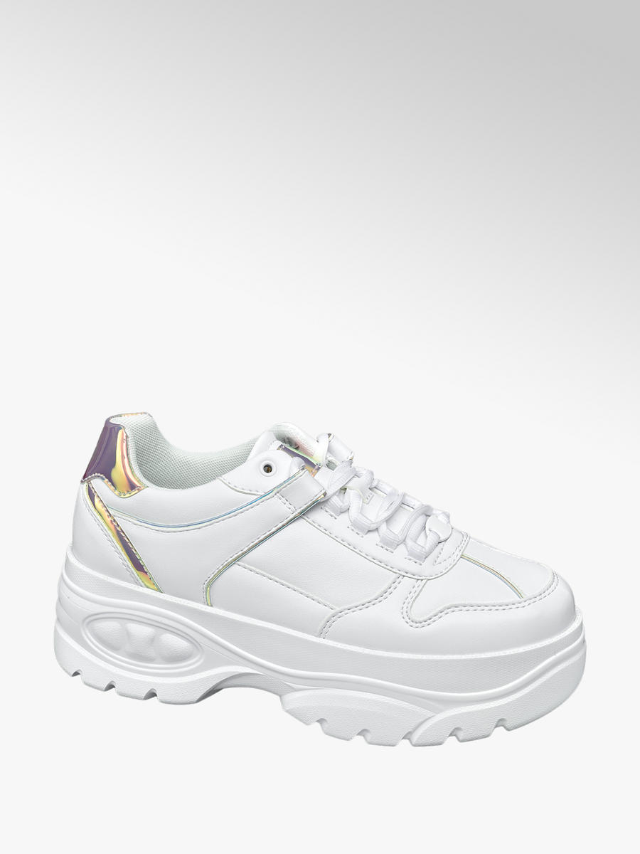 Venice Ladies Chunky Trainers White 
