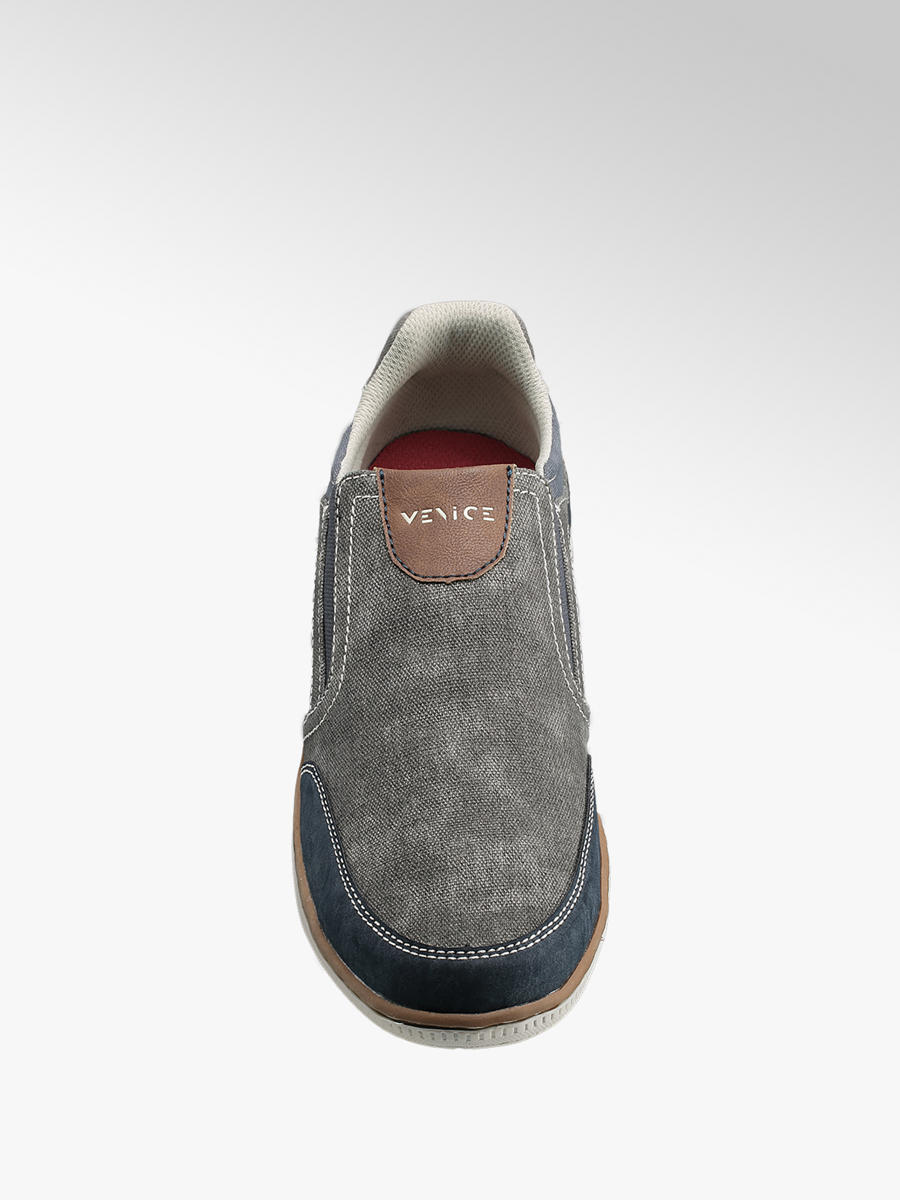 Venice Men's Casual Slip On Shoes Grey 