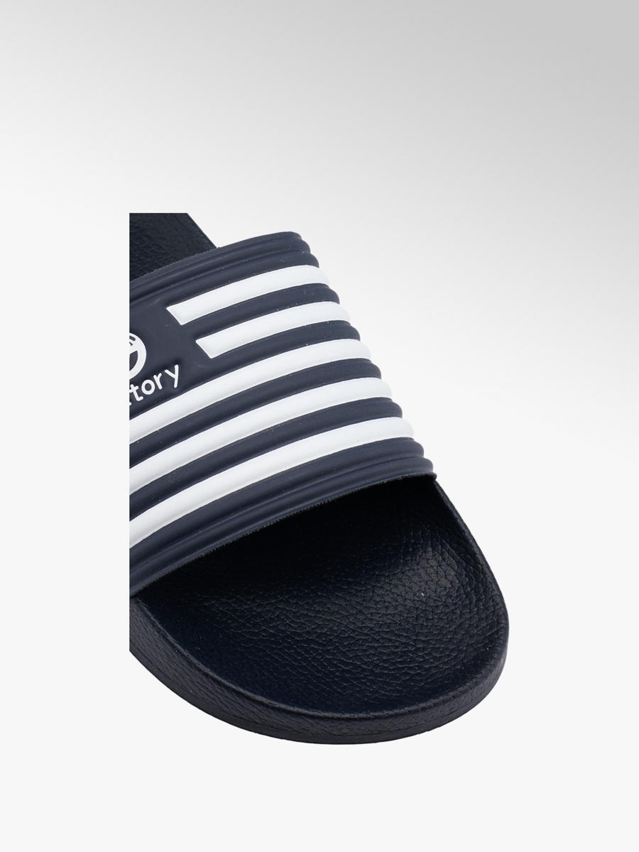 Victory Men S Slide On Sandals Navy White Deichmann