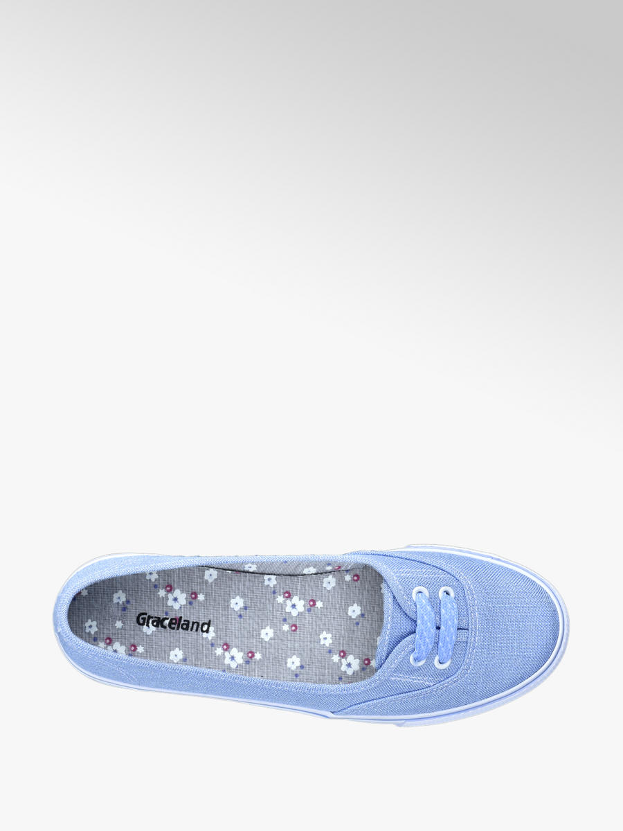 Vty Ladies' Canvas Slip-on Shoes Blue 