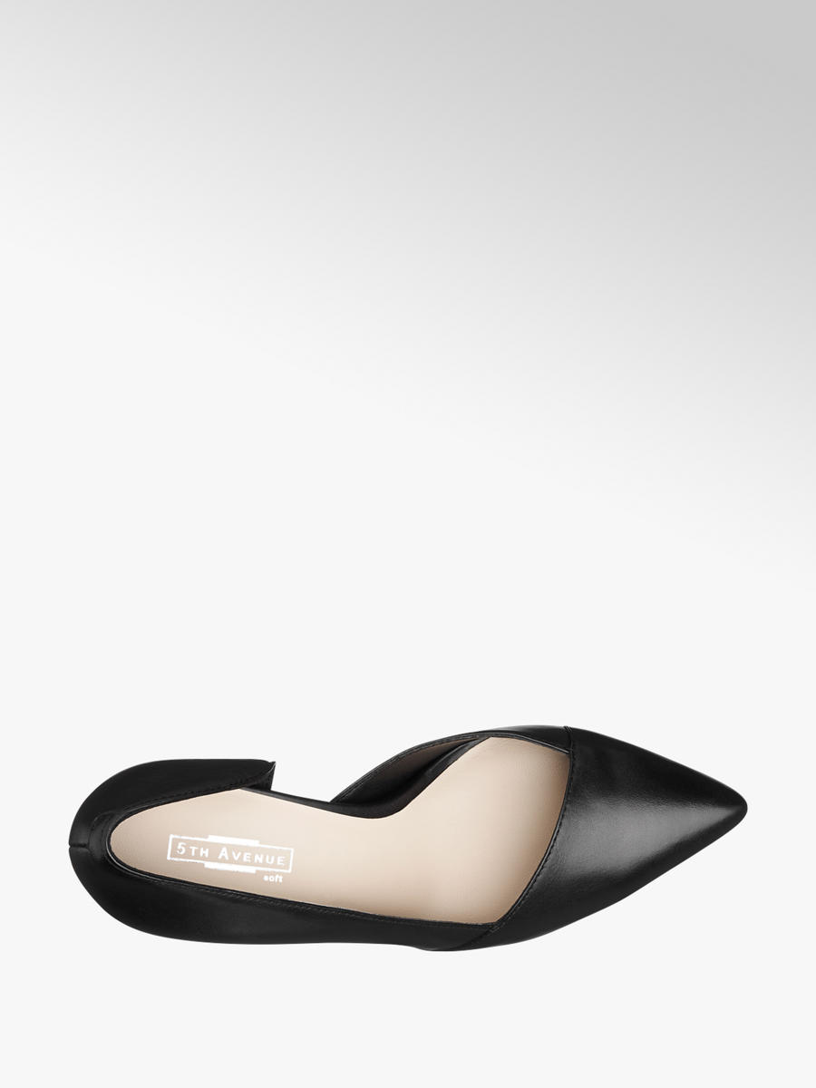Black Leather Court Shoes | Deichmann
