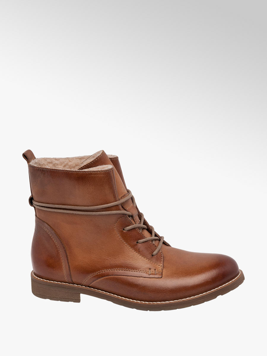 ladies tan leather ankle boots