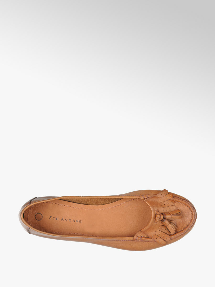 5th Avenue Ladies' Tan Leather Loafers 