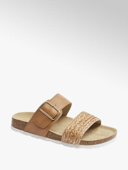 tan footbed sandals