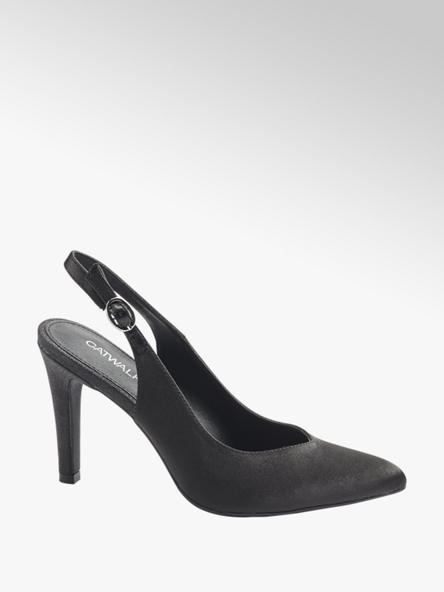 Catwalk Дамски черни обувки с ток Catwalk