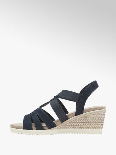 navy blue wedge sandals