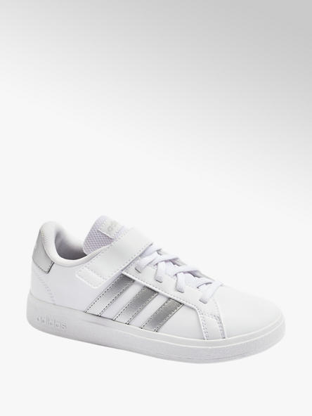 adidas GRAND COURT 2.0 biało-srebrne sneakersy dziewczęce