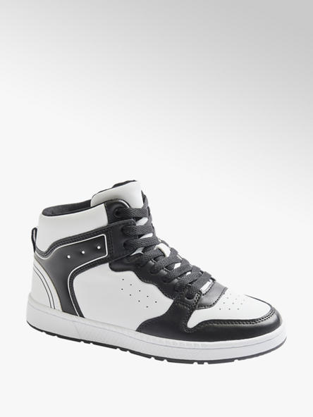 Graceland Mid Cut Sneaker in Schwarz-Weiß