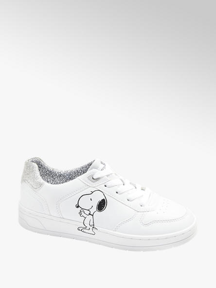 Peanuts Sneaker in Weiß mit Glitzer-Details
