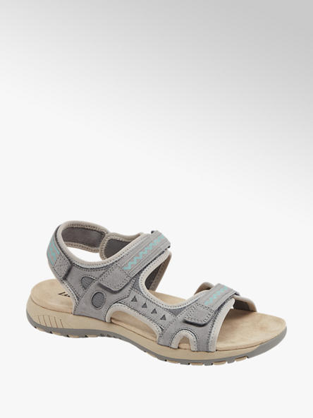 Landrover Sivé outdoorové sandále na suchý zips Landrover