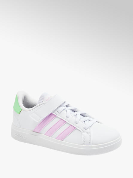 adidas biało-liliowe sneakersy dziewczęce adidas GRAND COURT 