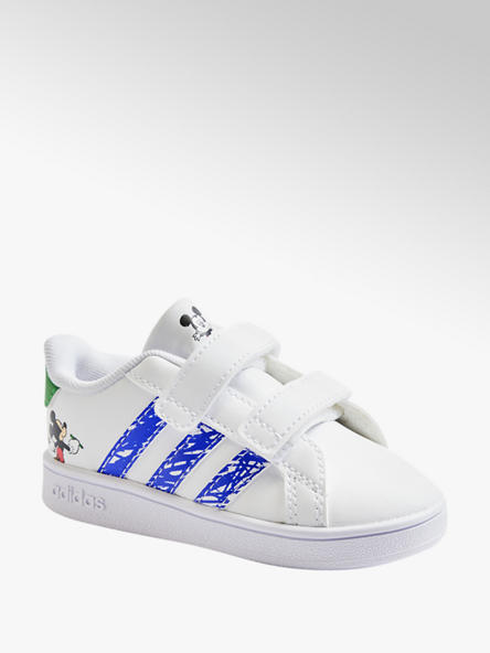 adidas biało-niebieskie sneakersy dziecięce adidas Grand Court 