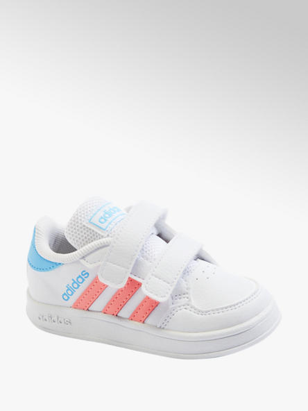 adidas biało-różowo-niebieskie sneakersy dziewczęce adidas Breaknet