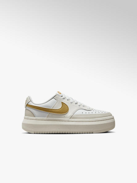 NIKE biało-złote sneakersy damskie Nike Court Vision Alta
