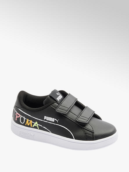 Puma czarne sneakersy dziecięce Puma Smash v2 Home School 
