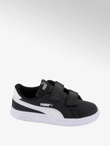 Puma czarno-białe sneakersy dziecięce Puma Smash