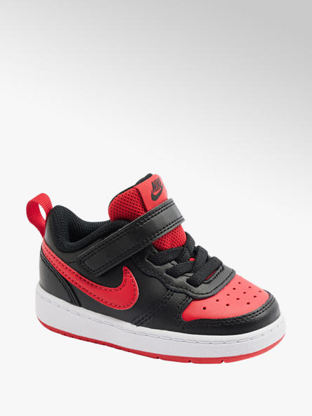 NIKE czarno-czerwone sneakersy chłopięce Nike Court Borough 2