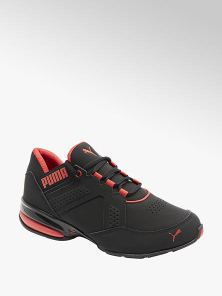 Puma czarno-czerwone sneakersy młodzieżowe Puma Enzin