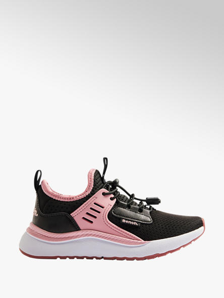 Bench czarno-różowe sneakersy dziewczęce Bench