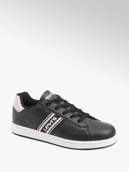 Levis czarno-różowe sneakersy dziewczęce Levi's