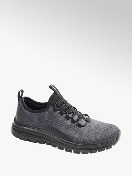 Skechers czarno-szare sneakersy męskie Skechers z wkładką memory foam 