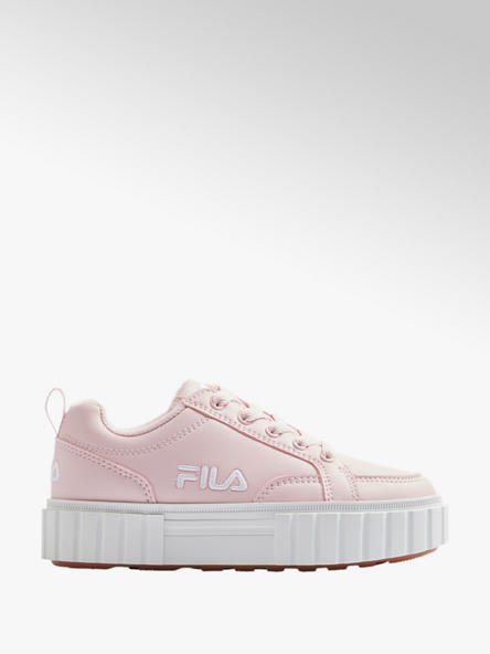 Fila różowe sneakersy dziewczęce na białej podeszwie