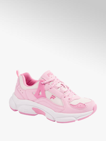 Fila różowo-białe sneakersy damskie Fila na masywnej podeszwie