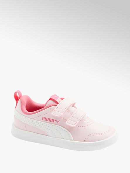Puma różowo-białe sneakersy dziewczęce Puma Courtflex v2 V Inf