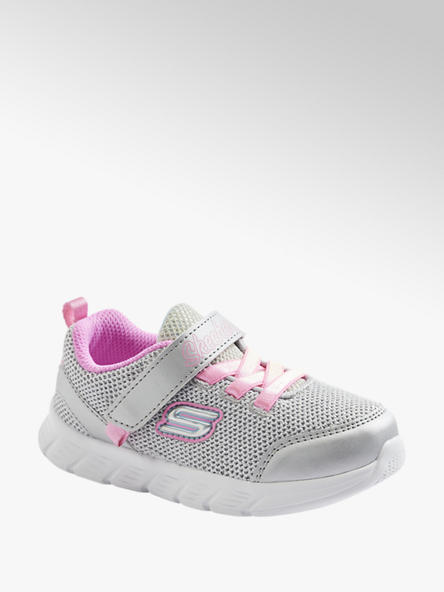 Skechers srebrno-różowe sneakersy dziewczęce Skechers