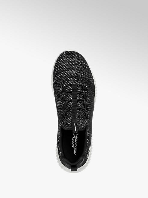 skechers ladies black slip on trainers