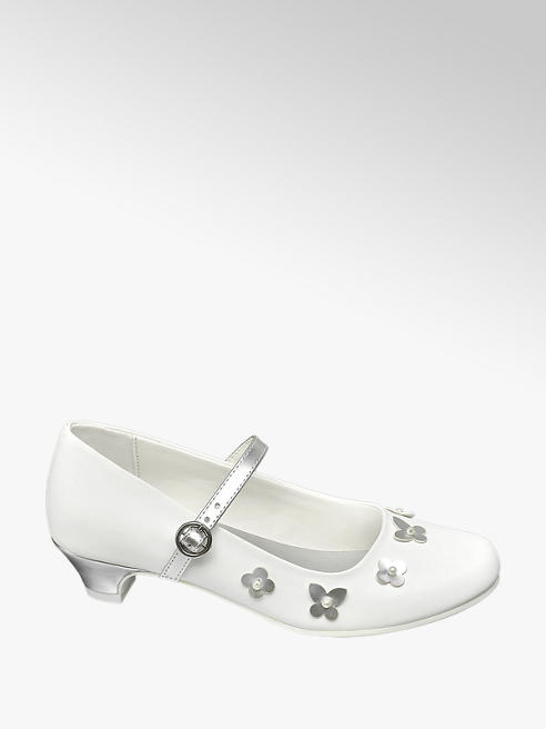 Graceland białe buty komunijne ze srebrnymi elementami