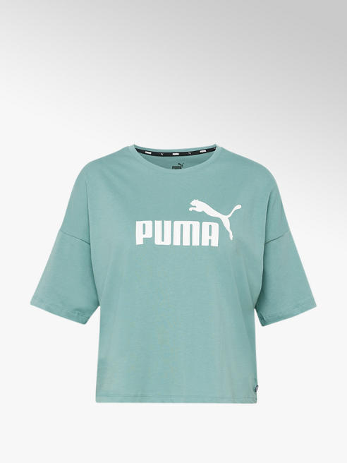 Puma miętowy top  damski Puma Cropped Logo Tee