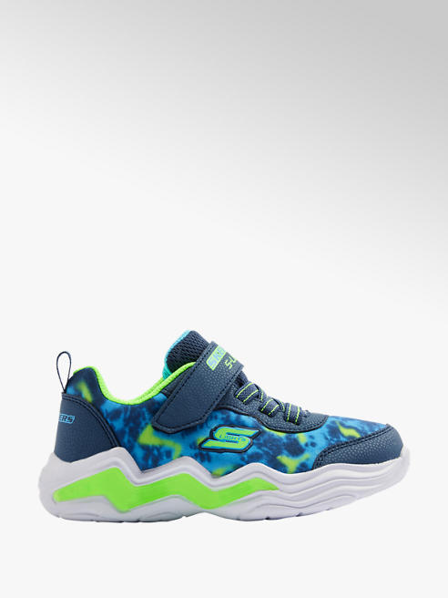 Skechers niebiesko-zielono-białe sneakersy chłopięce Skechers