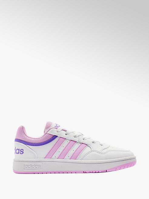 adidas biało-różowe sneakersy dziewczęce adidas HOOPS 3.0 