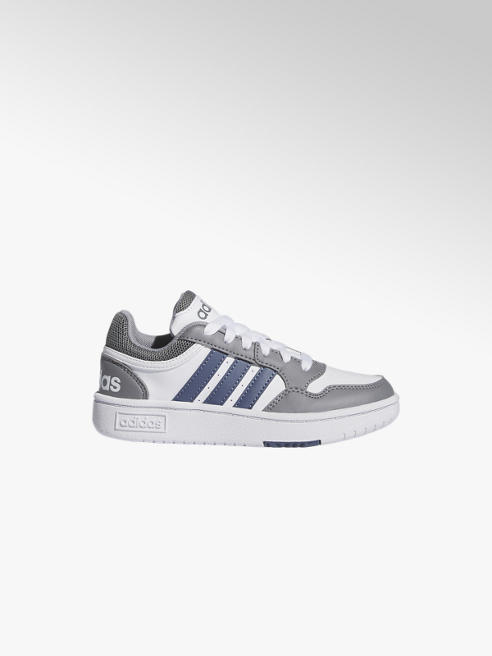 adidas biało-szare sneakersy młodzieżowe adidas Hoops 3.0