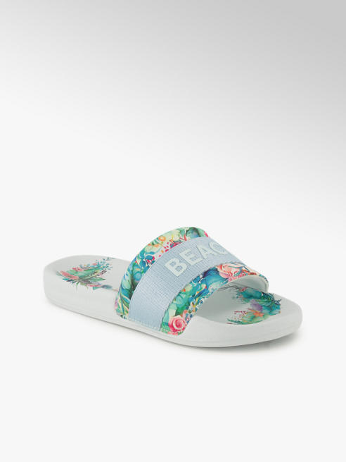 Beach Mountain Beach Mountain Flowers ciabattine bambina blu