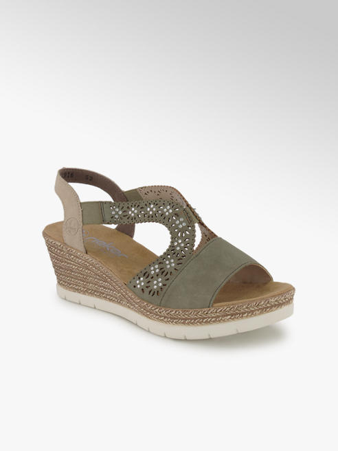 Rieker Rieker Damen Hohe Sandalette Grün