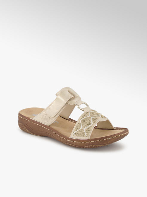 Rieker Rieker Damen Pantolette Creme