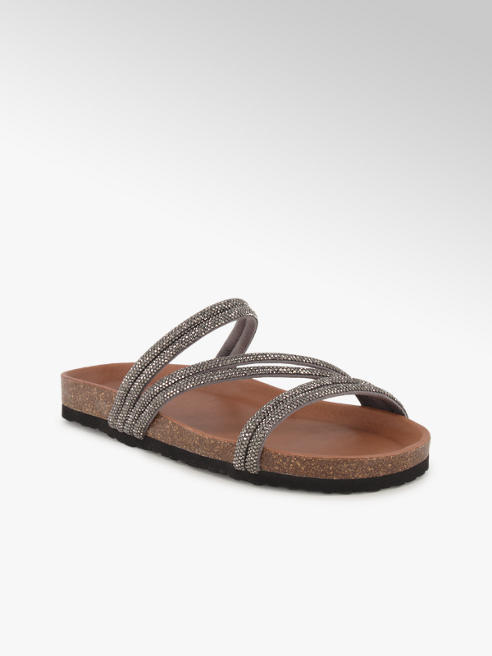 Varese Varese Damen Pantolette Grau