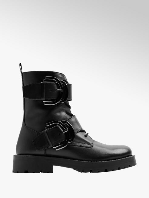 Catwalk Leder Boots in Schwarz