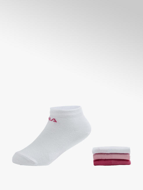 Fila 3er Pack Socken in Pink, Grau und Weiß Gr. 23-34