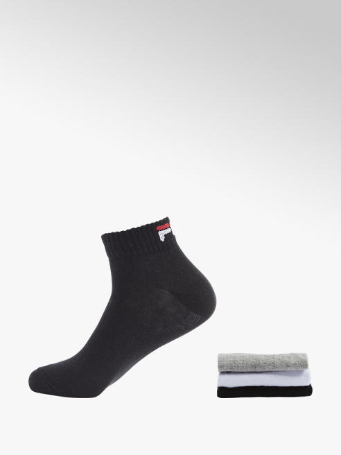Fila 3er Pack Socken in Weiß, Grau und Schwarz, Gr. 35-42