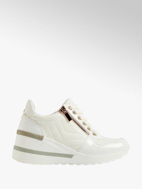 Graceland Absatz Plateau Sneaker in Weiß