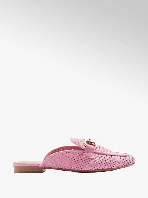 Graceland Mules in Rosa mit Chain-Details